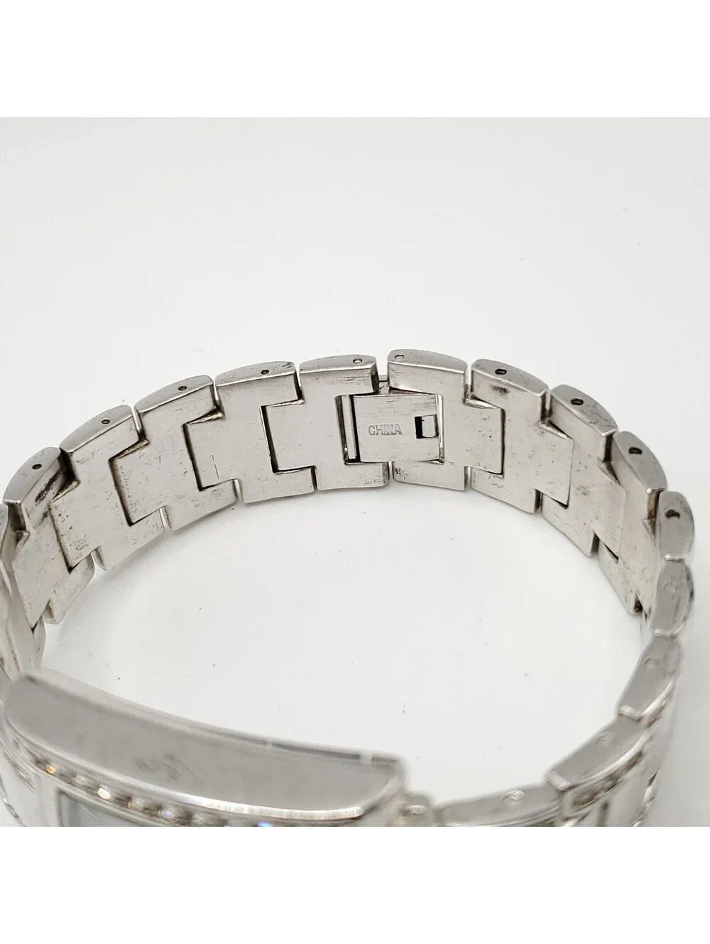 Anne Klein Watch Women 24mm New Battery Silver Tone Rhinestone Roman Numerals